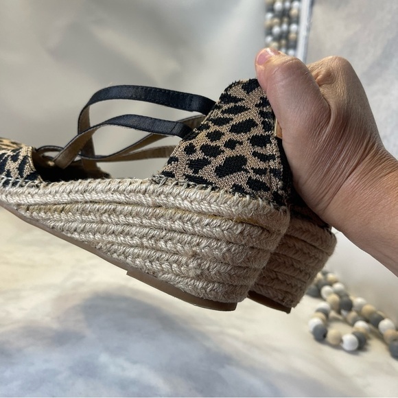 KenethCole REACTION Women's Clo Elastic woven Wedge Sandal Animal Print Size 8.5 - Picture 7 of 11